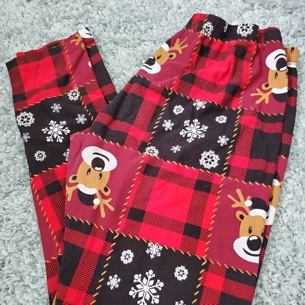 Junior Size L Winter Print Leggings